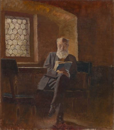 Leyendo. El padre del artista, barón Eduard Mednyánszky de Laszlo Mednyanszky